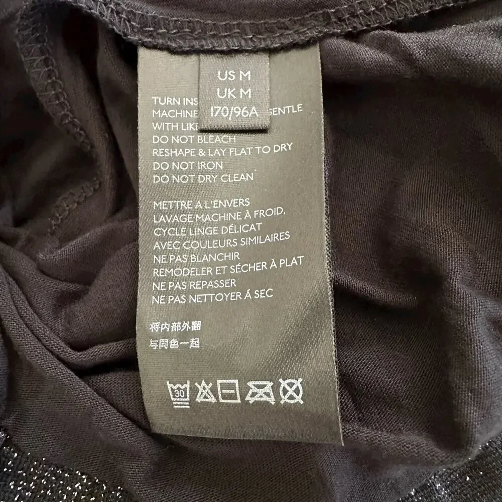 Anthropologie Carly Sleeveless Shimmer Top in Black and Silver, Medium - Picture 11 of 11